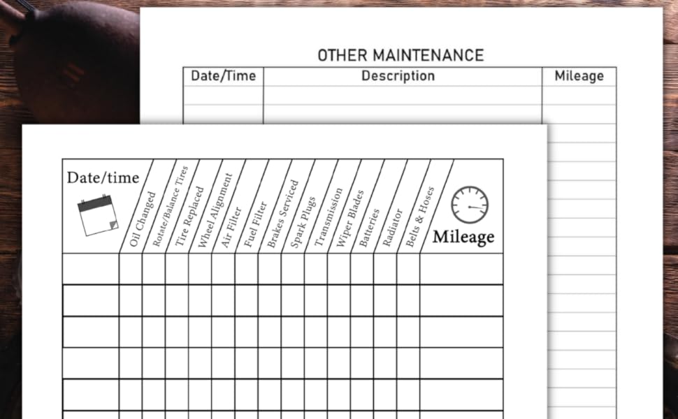 Vehicle Maintenance Record Track, Record and Organize Your Vehicle