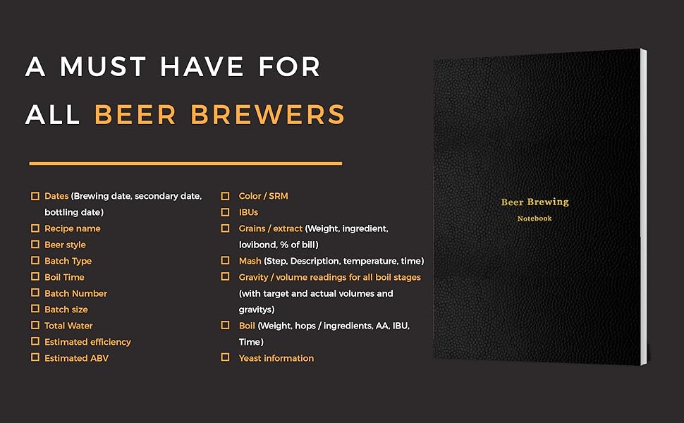 Beer Brewing Notebook Home beer brewing journal and log book for