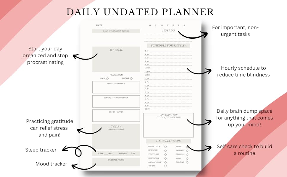 daily undated planner