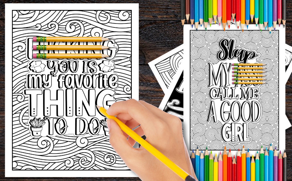 Naughty Thoughts For Her Curse Word Coloring Book For