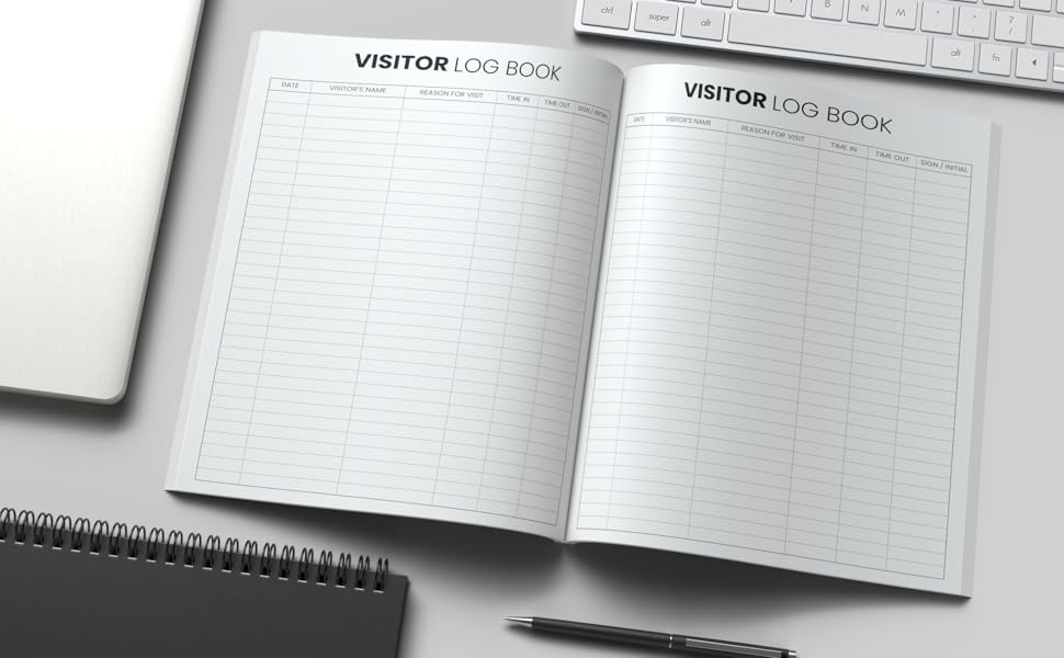 visitor log book Visitors SignIn And Out Logbook For Business