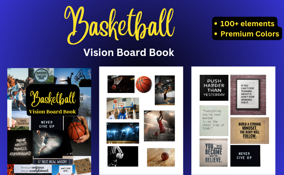 Basketball Vision Board Book Inspiring Images and Quotes for Crafting