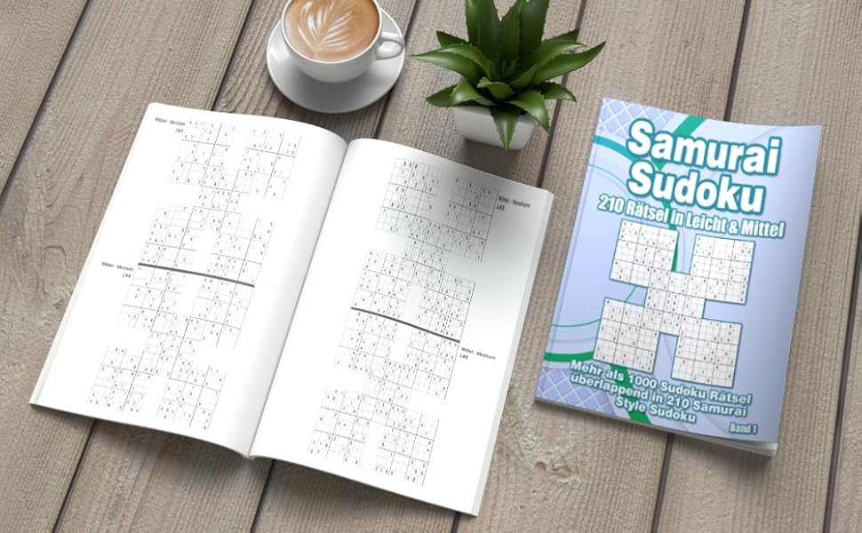 Samurai Sudoku Rätsel: Knifflige Sudoku Variation in Leicht &amp; Mittel ...