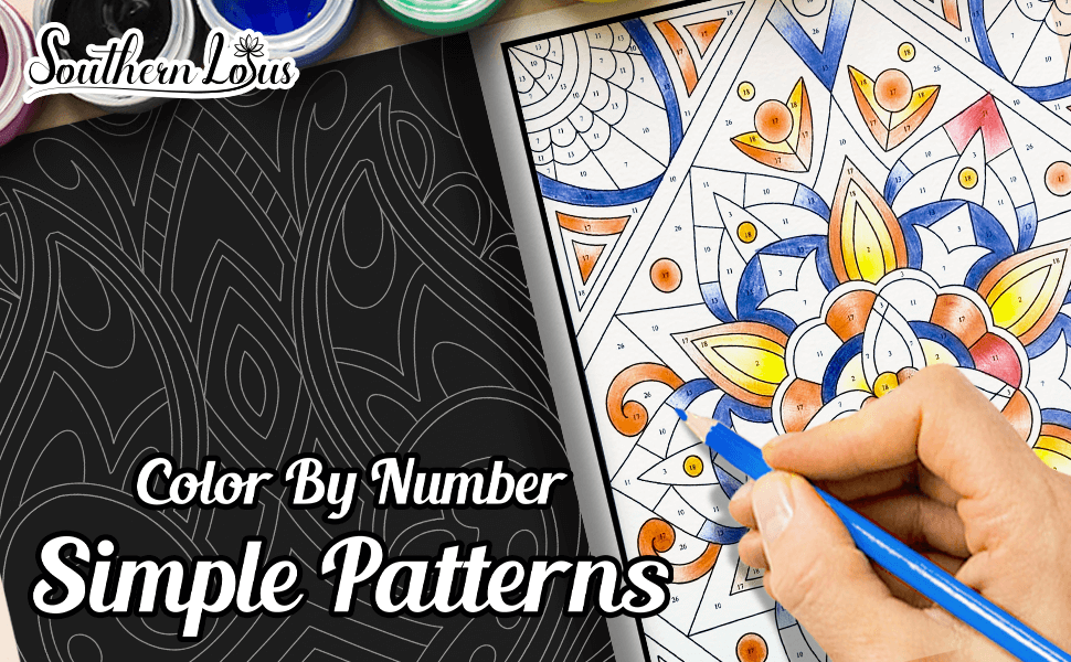 Amazon.com: Color By Number Simple Patterns: Coloring Book of Easy ...