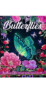 butterfly coloring book easy,butterfly coloring book for adults color by number