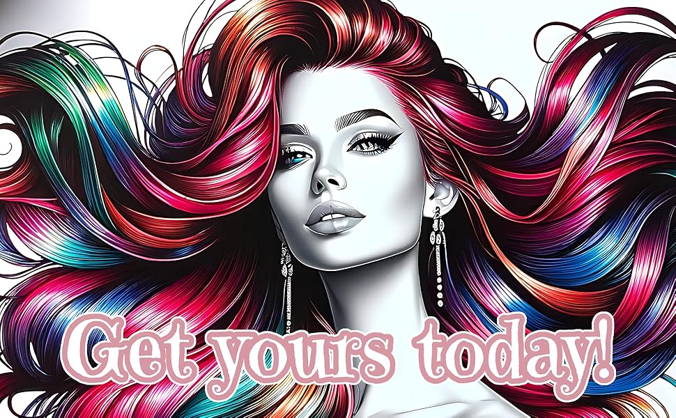 Fashion Hairstyles Coloring Book for girls