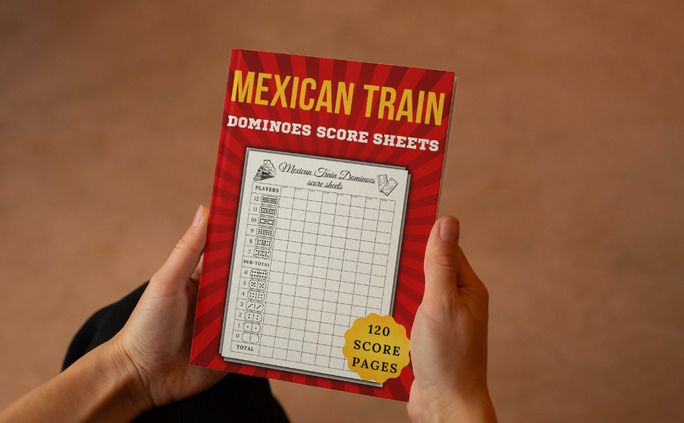 Mexican Train Dominoes Score Sheets 120 Large Score Pads