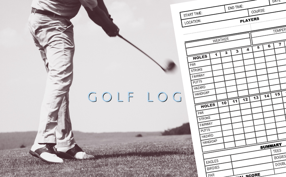 Golf Log Golf Scorecard Book for Men & Women Golfers Jo
