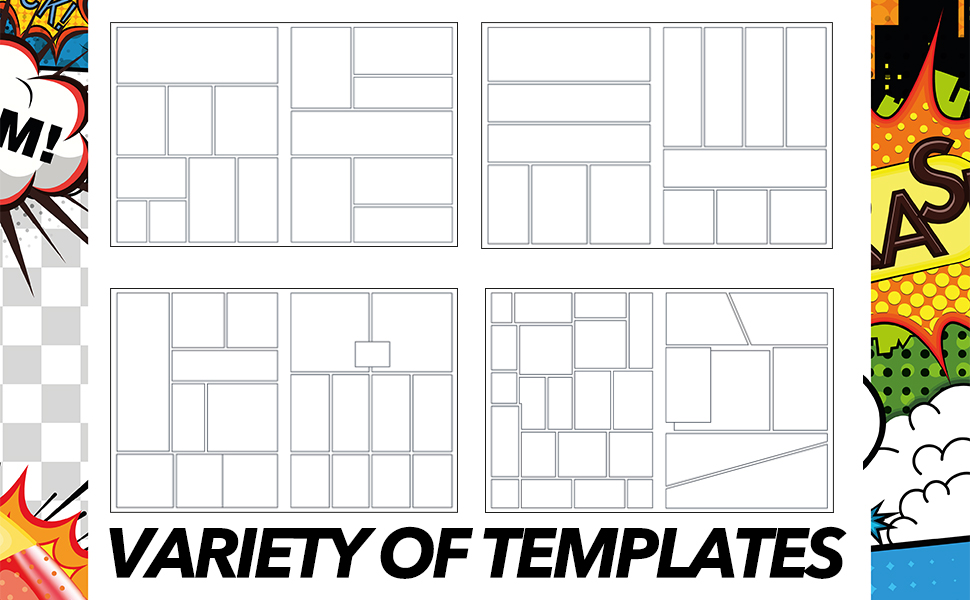 Blank Comic Book Panel Templates Draw Your Own Comics 18