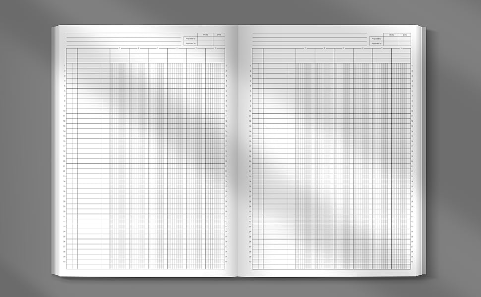 6 Column Ledger Book Large Accounting Ledger for