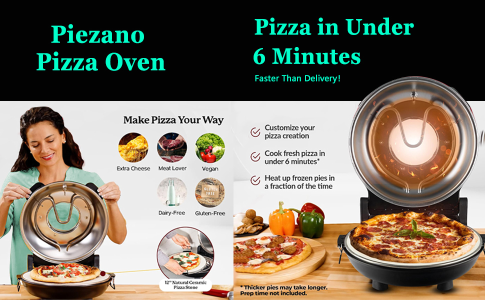 PIEZANO Crispy Crust Pizza Oven Cookbook 365 Days of Simple and