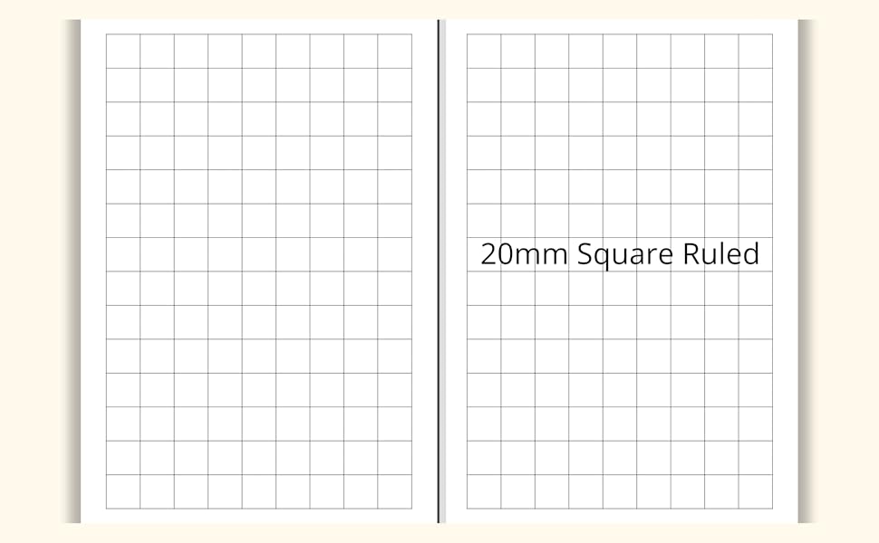 20mm Square Exercise Book A4 20mm (2cm) Squared Quad Ruled Grid Paper Notebook for Mathematics
