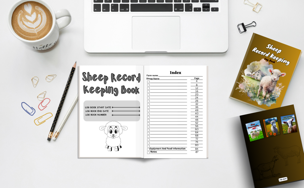 Sheep Record Keeping Log Book Sheep information book Animal track