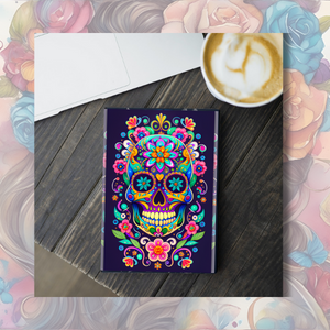 Dia de los Muertos Aesthetic Journal For Back To School, Office, Work | Wide Lined