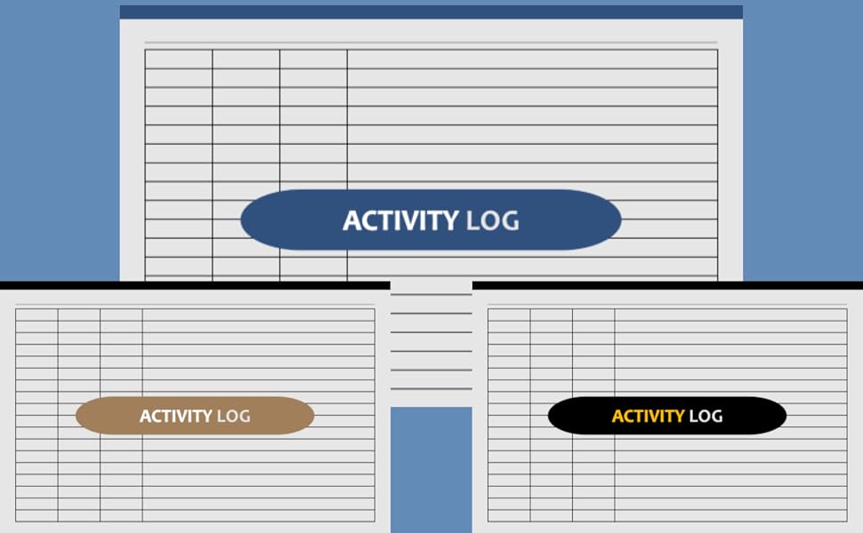 Customizable Activity Log Daily Activity Log Book / Time Management