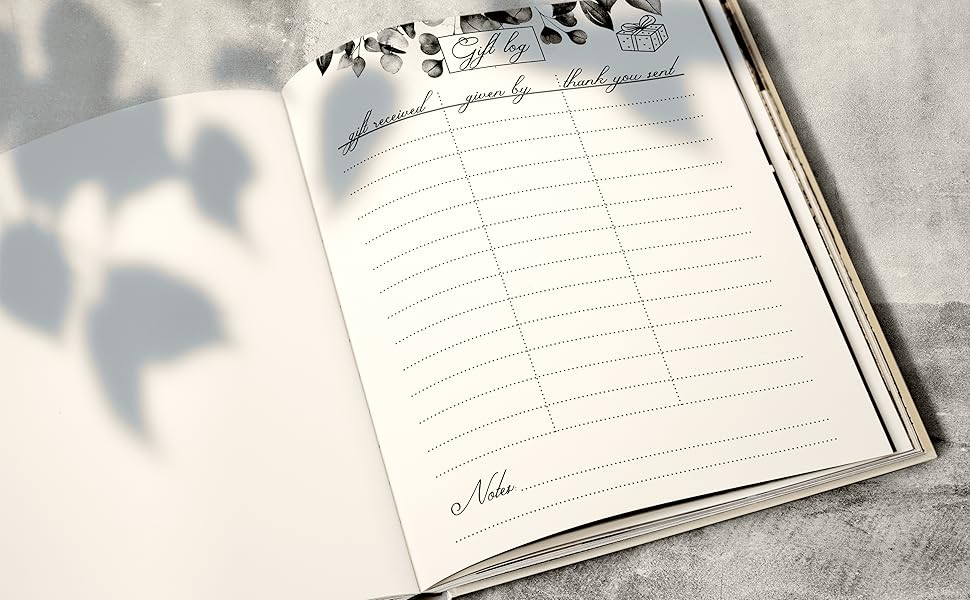 Bridal Shower Gift Record Book Logbook To Keep Track Of Presents