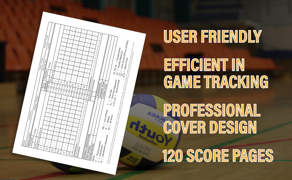 Volleyball Scorebook Volleyball Score Record Book, Volleyball Stats