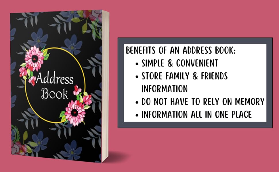 Address Book Large Print Address Book with Tabs Organizer Notebook to Keep Track of Addresses