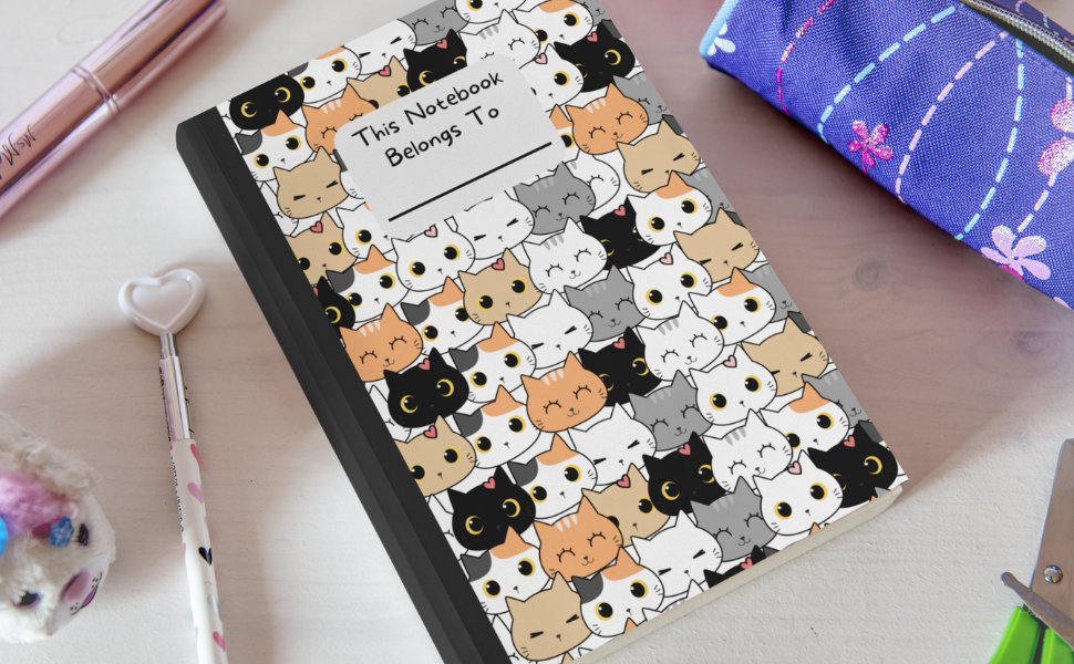 cat pattern notebook