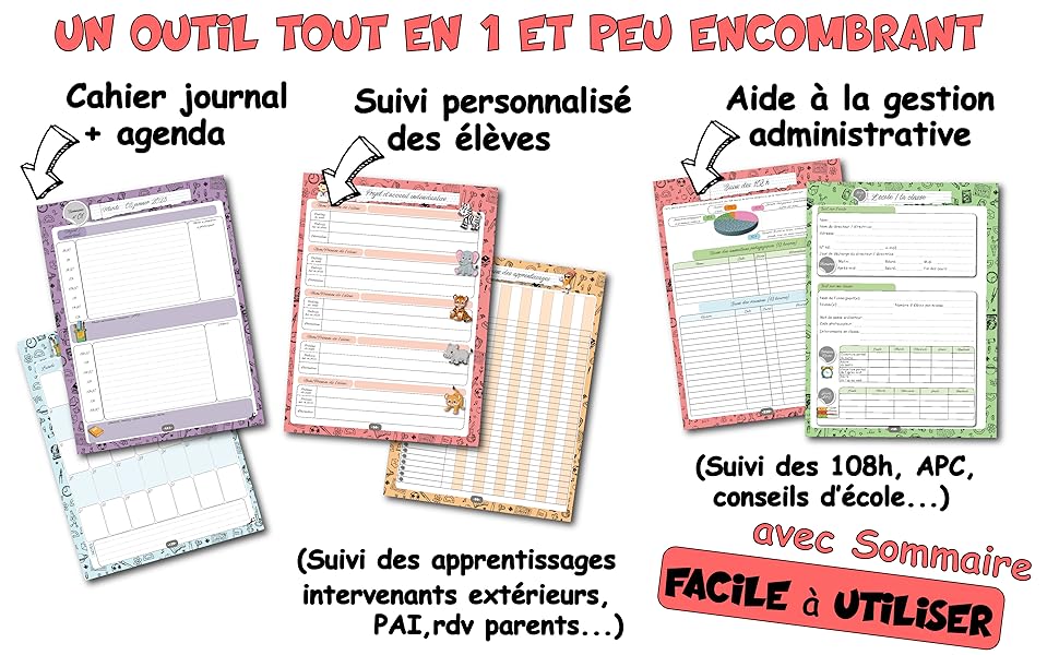 Page De Garde Cahier Journal Professeur Des écoles Amazon.fr - Cahier Journal Professeur des Ecoles Zone B: Outil 4 en 1