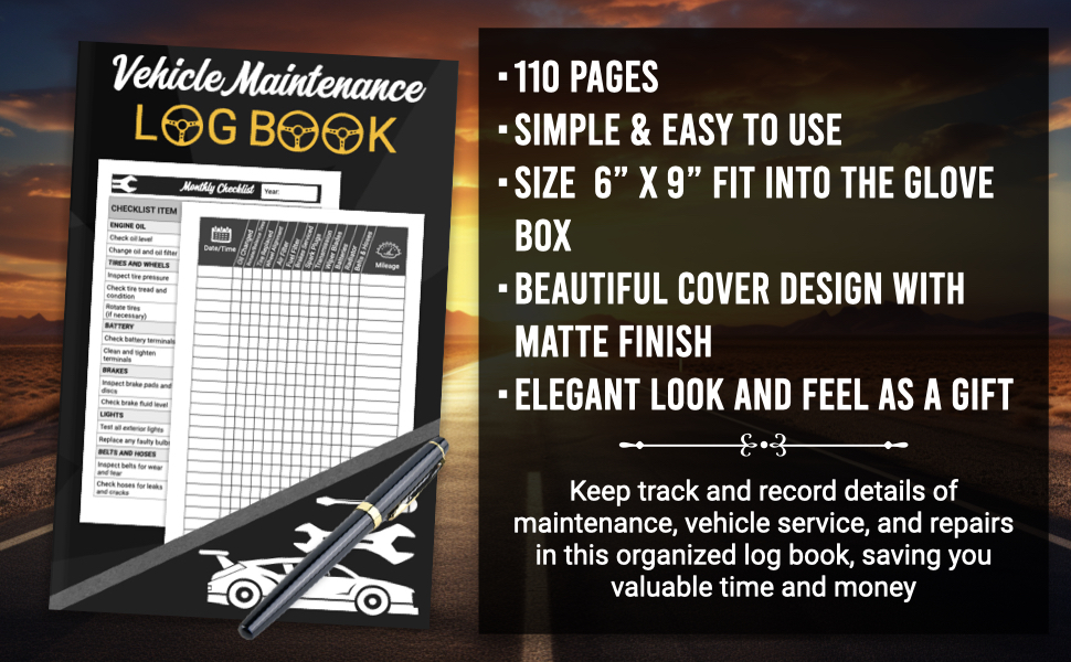 Mileage Log Book: Car Tracker For Business Auto Driving Record Books