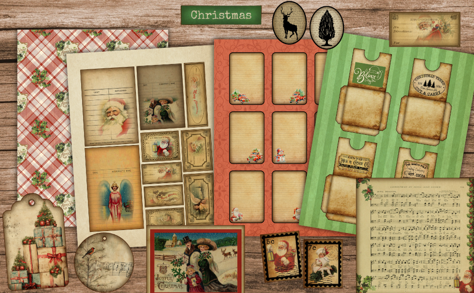 My Vintage Christmas Ephemera Book 500+ Christmas Vintage Elements
