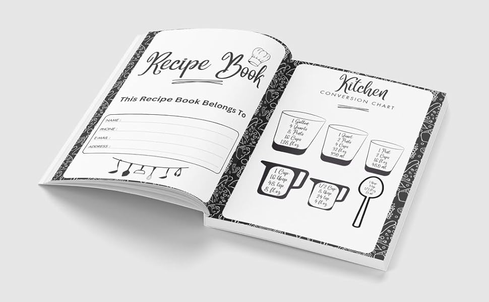 Recipe Book A Blank Journal for Your Family Cookbook, Write in Your