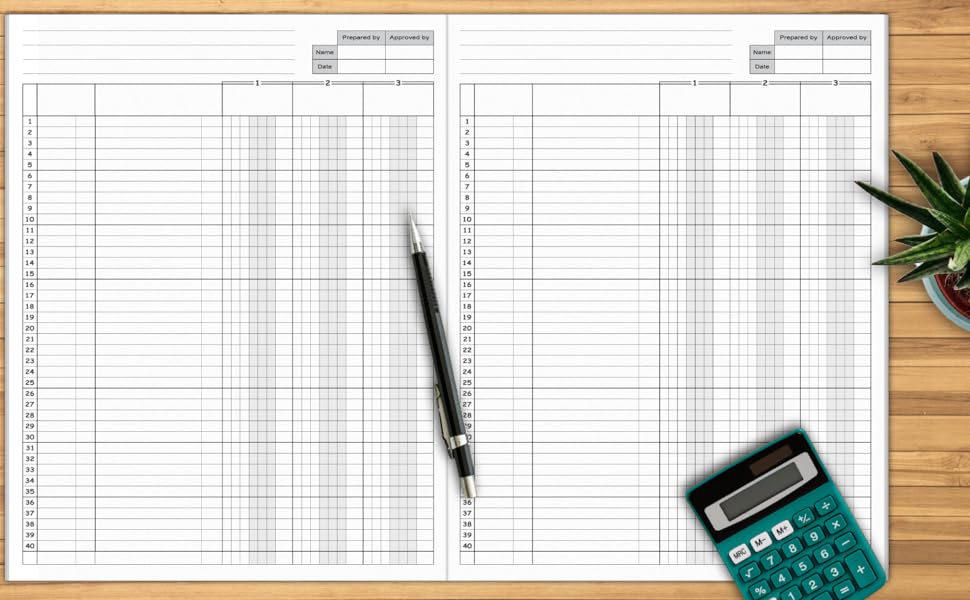 3 Column Ledger Book Accounting Ledger Book for Small Business and Home Use Ledger Books for