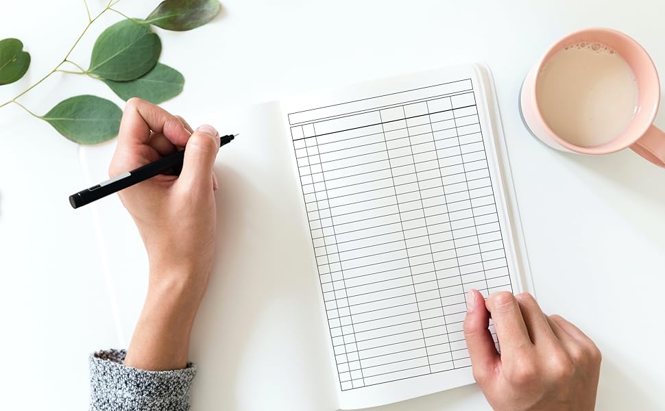 Customizable Log Book 7 Column Log Book to Track and Expenses, Debit and Credit