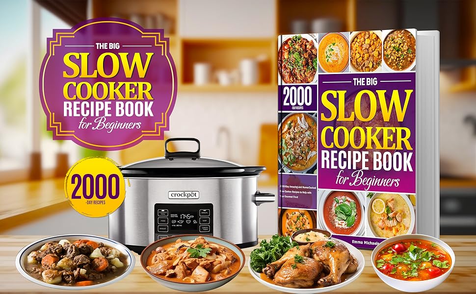 The Big Slow Cooker Recipe Book for Beginners 2000Day Amazing and