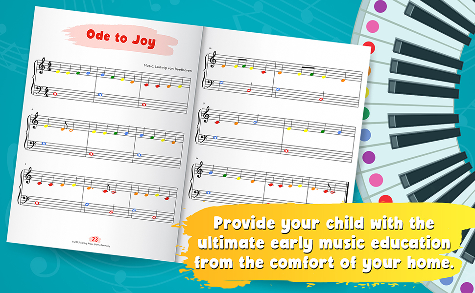 Play by Color Piano and Keyboard Songs for Beginners with Colored Notes (including