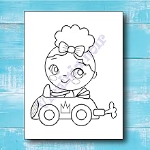 Princesses and Fairies - Large Format Coloring Book for Children