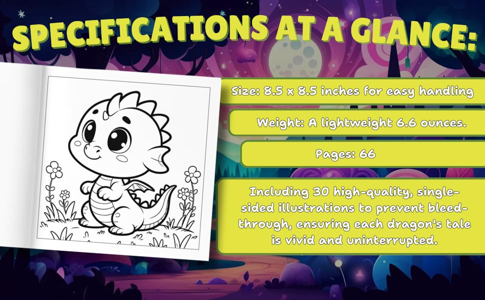 Enchanted Dragonland Creative Coloring Book for Kids Ages 38 30