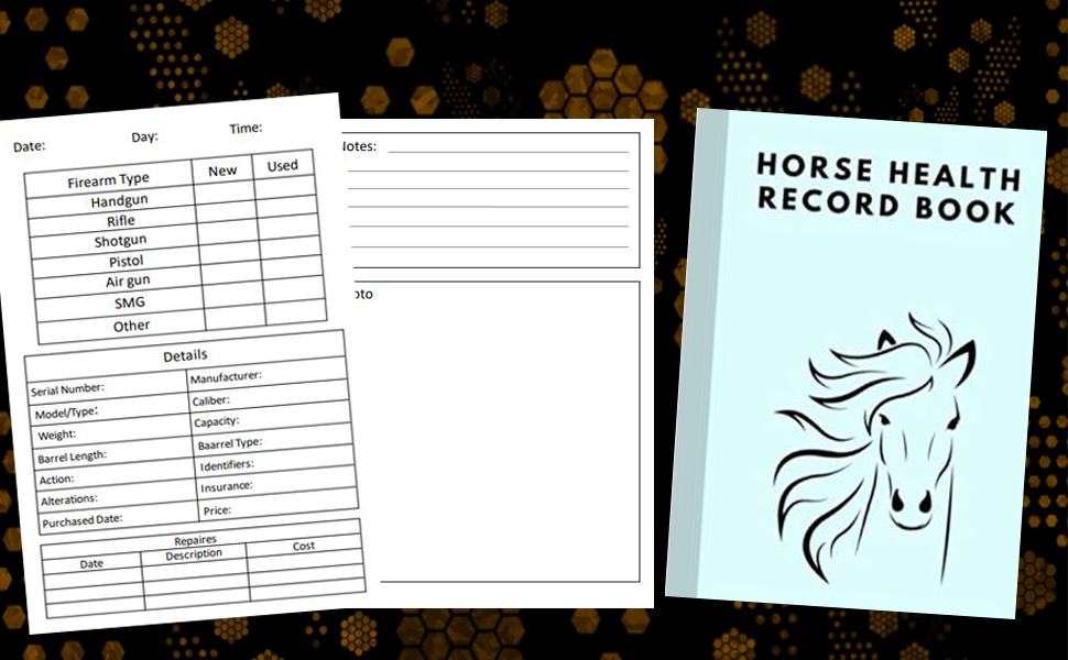 Horse Health Record Book Horse Care Log Book With Farrier, Worming