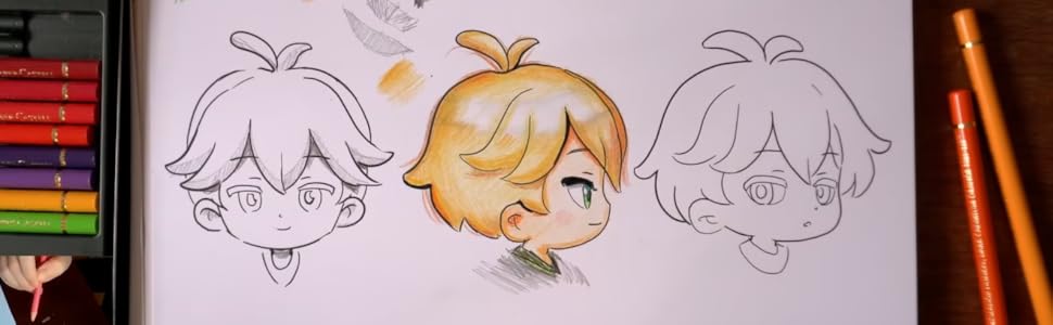how to draw anime and manga chibi boy example