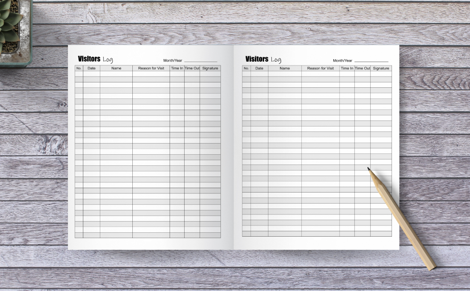 Visitors Book Sign In and Out Log Book for Business Record Book for Workplace Amazon.co.uk