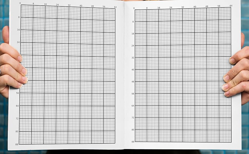 Cross Stitch Graph Paper Notebook 8 Count Cross Stitching in 8 by 8