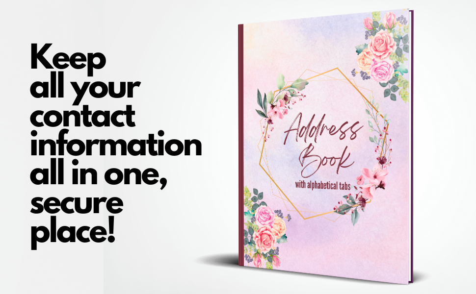 Address Book With Alphabetical Tabs Large Print with More Than 200 Entry Spaces A to Z