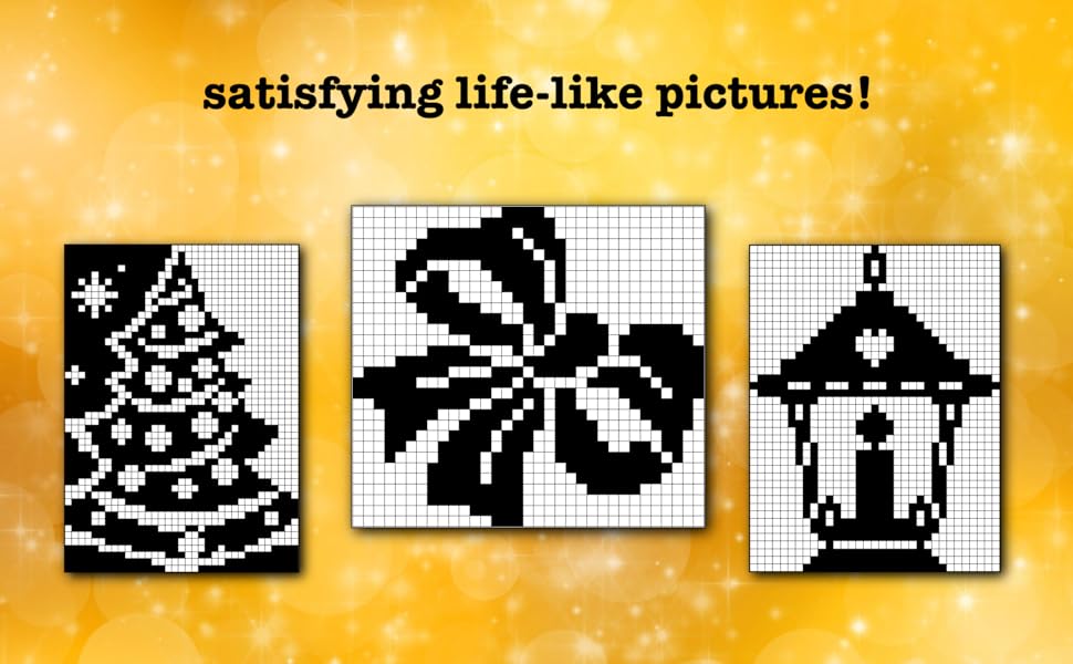 PIX MIX Christmas & Winter Nonogram Logic Puzzle Book for