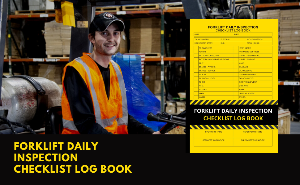 Forklift Daily Inspection Checklist Log Book Maintenance and Safety