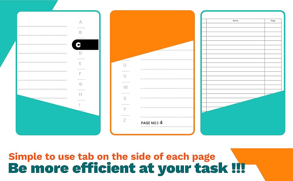Alphabetical Notebook: Notebook With Alphabet Tabs, Organizer Journal with A-Z Index Tabs diary