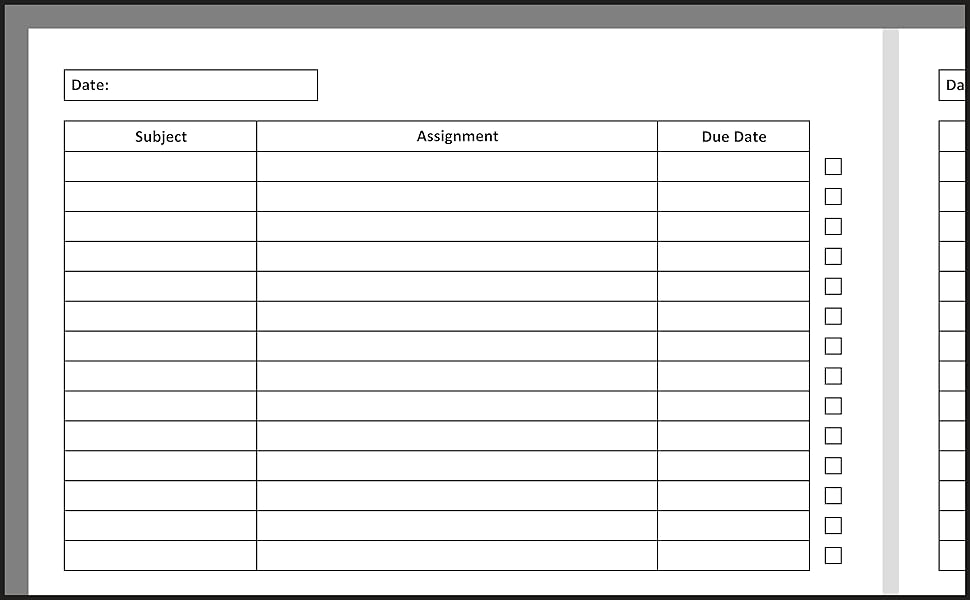 Assignment Tracker Daily Assignment Notebook for Students