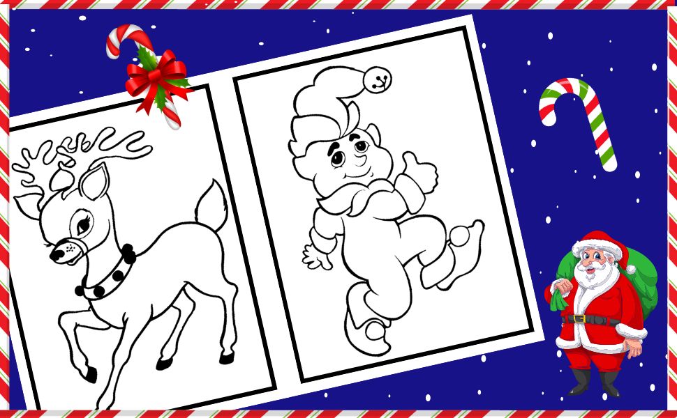 Christmas Coloring Book for Toddlers 100 Easy and Fun Drawings