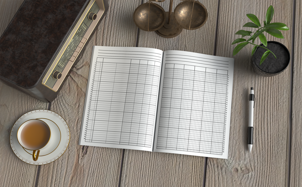 Ledger Book 10 Column Ledger Book, Accounting Ledger Notebook Record