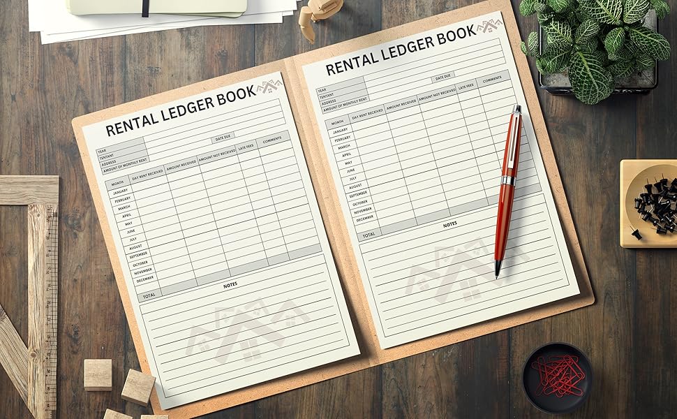 Rental Ledger Book Rental Property Record Book for