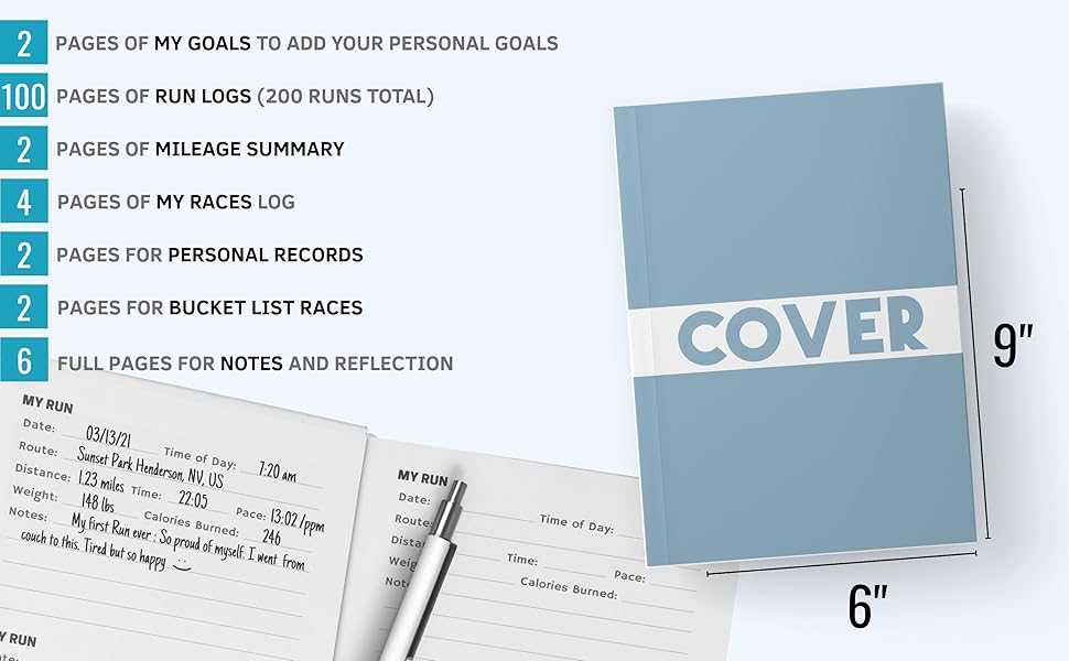 Running Log Book 2023 Complete Runner's Training Log Book, Goal