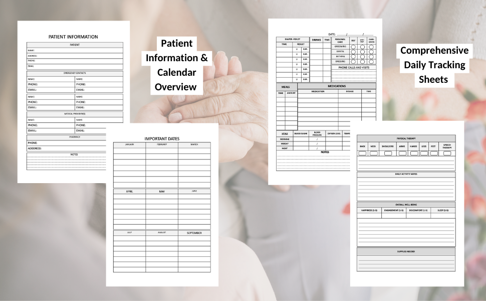 Caregiver Daily Log Book Comprehensive Log for Personal Caregivers to Fully Track Daily Patient