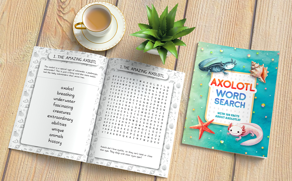 Axolotl Word Search Cover and Interior