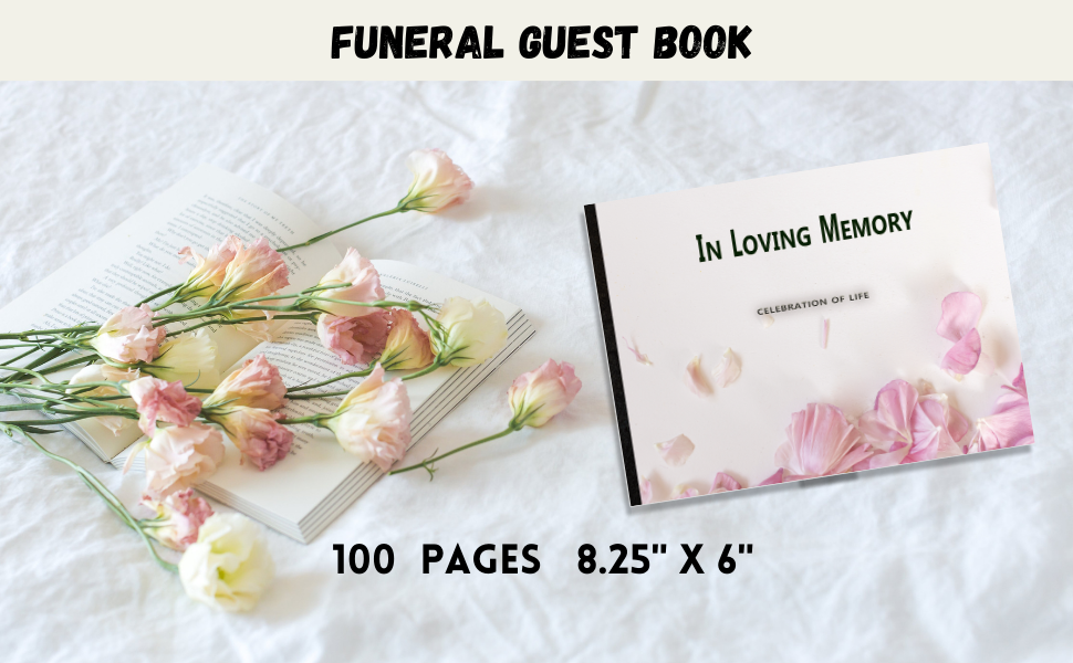 In Loving Memory Book Funeral Guest Book for Memorial Service