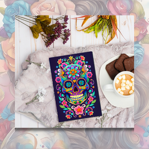 Dia de los Muertos Aesthetic Journal For Back To School, Office, Work | Wide Lined